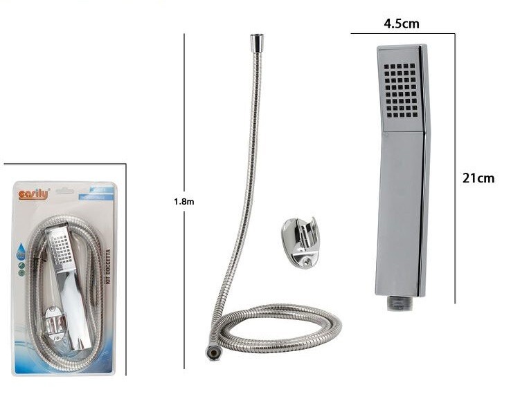 Kit Bagno Doccetta Doccino Soffione Doccia Con Laccio 1,8m e Staffa 69088 dfh