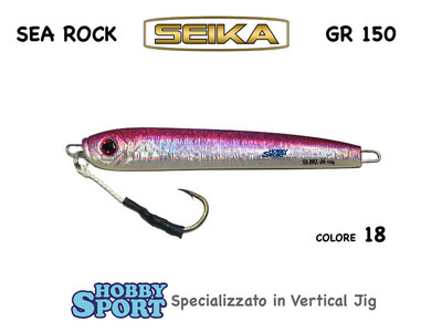 SEA ROCK SEIKA 150 GR CON ASSIST HOOK 3/0 COLORE S18  PURPLE - VERTICAL JIG