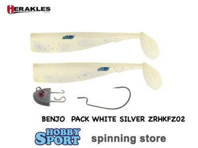 HERAKLES BENJO PACK  ARHKFZ02 COLORE WHITE SILVER SILICONICO  CON AMO e TESTINA