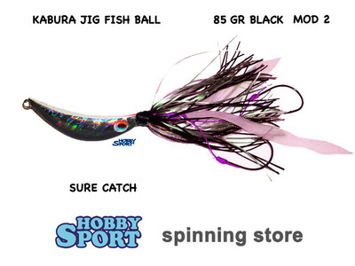 KABURA SURE CATCH modello FISH BALL 85 GR  col. NERO mod 2 PESCA MARE BARCA