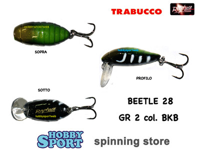 BEETLE 28 RAPTURE TRABUCCO Col. BKB 2 GR  ESCA TROTA LAGHETTO SPINNING 2,8 CM
