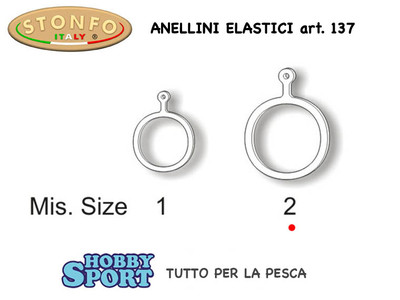 2 BUSTE STONFO 137 ANELLINI ELASTICI MISURA  2 PESCA FEEDER CON PELLETS