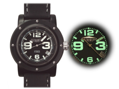 Pre-owned Xxl-retrowerk German Diver Automatic Ip-black Gun R-014