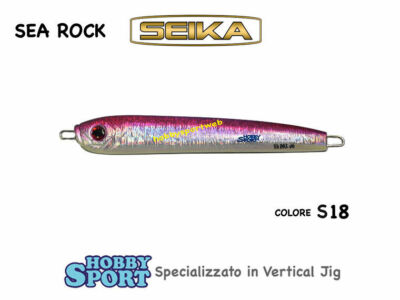 2 SEA ROCK SEIKA 150 gr COLORE SJ-18 PINK PURPLE VERTICAL JIG PESCA MARE CERNIA