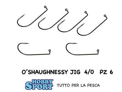 AMO O'SHAUGHNESSY JIG GAMBO LUNGO SIZE 4/0 KAPTURA 7953400/4 SILICONICI SPINNING
