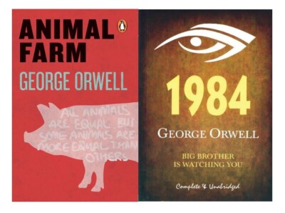 Animal Farm and 1984 by George Orwell - 2 NEW Paperback Books Set