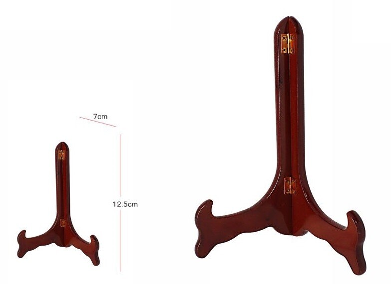 Reggipiatto Portapiatto Supporto Espositore Legno Laccato 7x12,5cm 64957 dfh