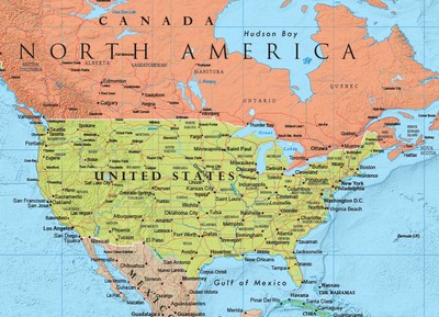 RMC 32" x 50" World Map Poster Mural Signature Series, Large, Up-to-date, Decor 