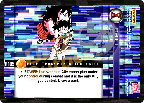 DBZ Dragon Ball Z TCG Panini Evolution R105 Blue Transportation