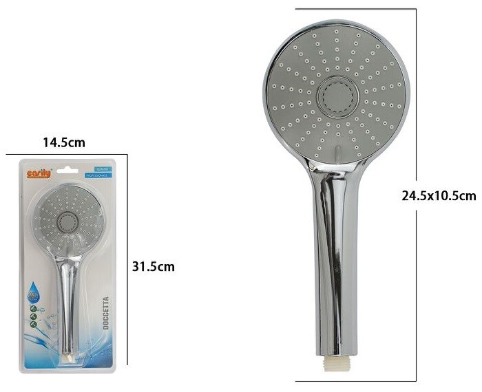 Bagno Doccetta Doccino Soffione Doccia Cornetta Rotondo Moderno 69317 dfh