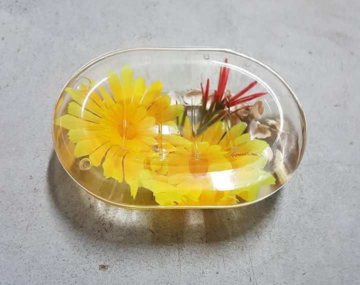 Porta Sapone Portasapone Decorato Fiore Girasole Bagno Accessorio dfh