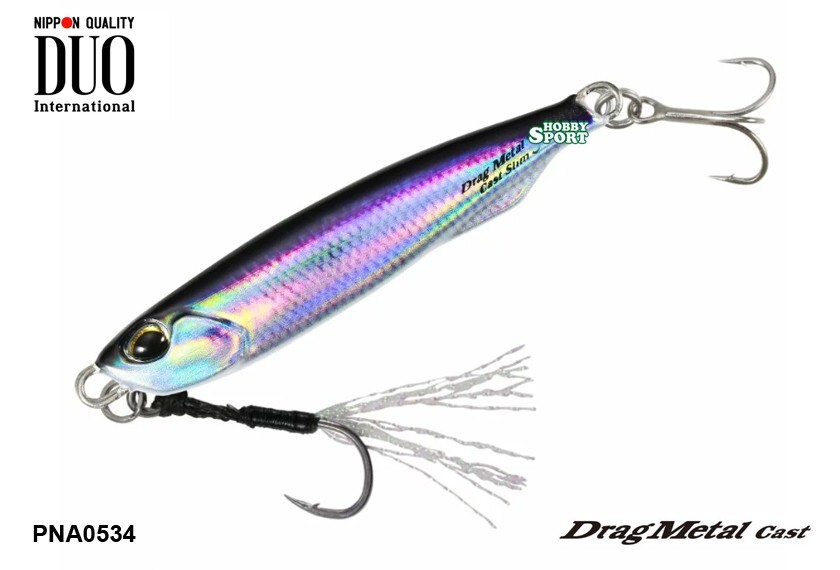 DUO DRAG METAL CAST GR 40 COL PN0534 VIOLET CON ASSIST HOOK PESCA MARE SPINNING