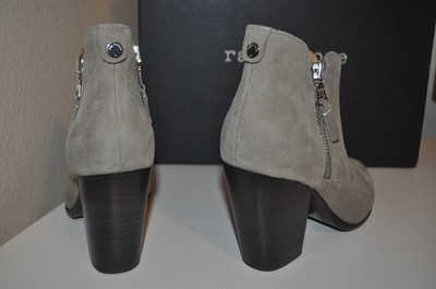Pre-owned Rag & Bone $495+  Margot Side Zip Bootie Boot Stone Waxy Grey Suede Eur 39.5
