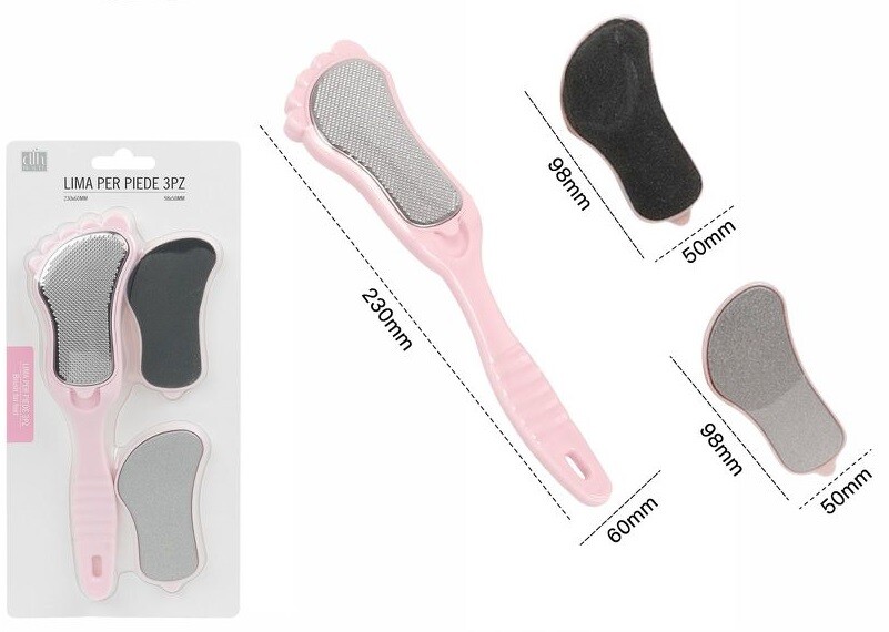 Set 3 Lime Calli Piedi Piedicure Duroni Varie Grane Cura Corpo dfh