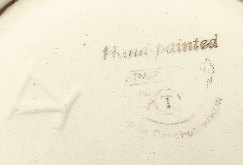 Vintage Czech Hand Painted Ditmar Urbach Floral Art Deco Cereal Dessert Bowl