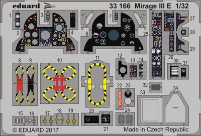 Eduard Zoom 33166 1/32 Dassault Mirage Iiie Italeri