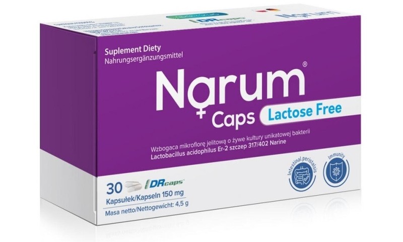 Narum Laktosefreies Probiotikum Ohne Laktose 30 Kapseln Probiotic, Lactose Free