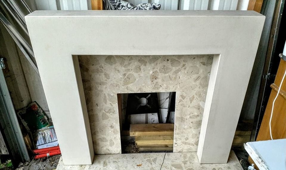 Marble fire surround and back panel in Maesteg, Bridgend Gumtree