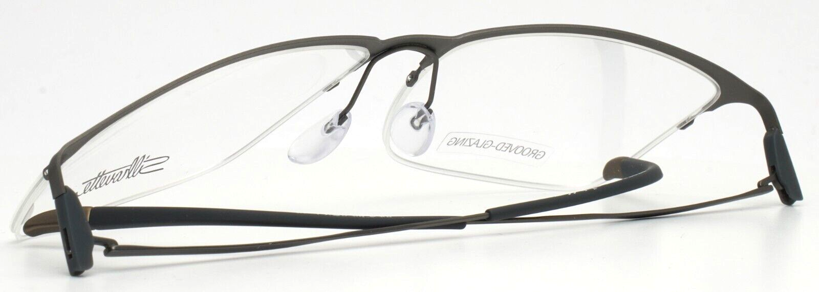 SILHOUETTE 5549 75 6560 Tech Grey Mens Square Eyeglasses 56-16-145 B:41