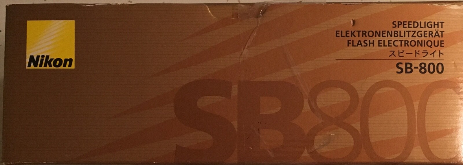 Nikon SB 800 Speedlight Flash,  Box and paperwork only.. No Flash included