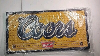 COORS LIGHT  BEER SPILL MAT BAR MAT COASTER  Approx. 16x8