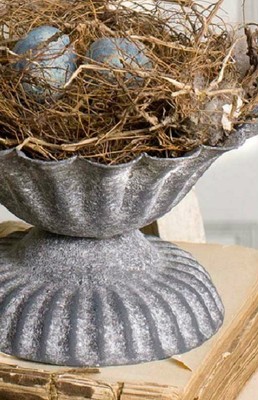 CANDY CUP DISH Garden Cup,Wedding Bowl, Bird Seed Cup Bird Weathered Finish