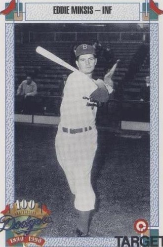 1990 Target Dodgers 100th Anniversary - Eddie Miksis #525