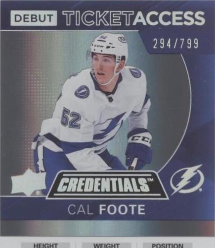 2021-22 Upper Deck Credentials - Cal Foote #121