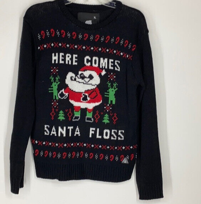 Here comes santa floss sweater clearance