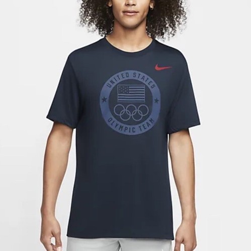 Nike Team USA Olympics Navy Training Dri-FIT T-Shirt SS