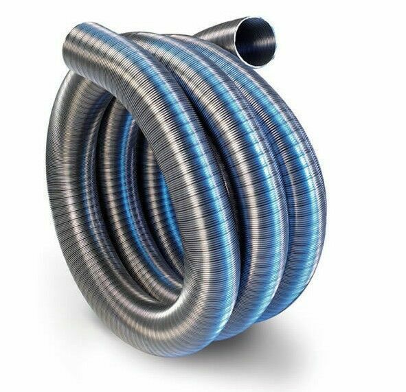 Chimney Flexible Flue Liner 100mm / 2m Multifuel Stainless Steel Pipe Stoves
