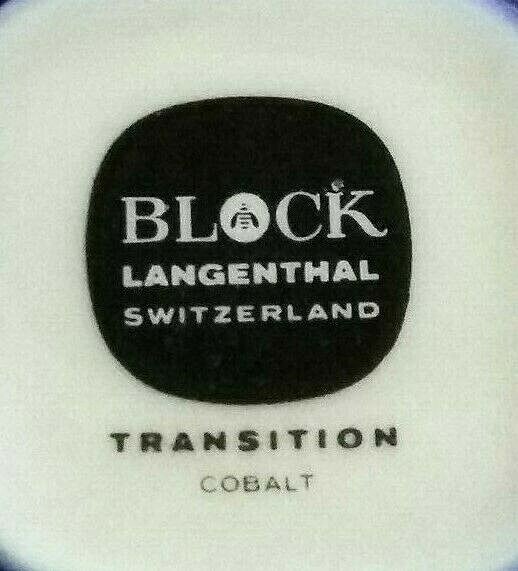 BLOCK Langental Switzerland Transition Cobalt Blue Saucer Only