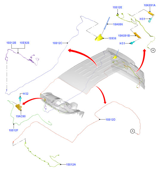 2018-2019 Ford EcoSport Amplifier Extension - Wire