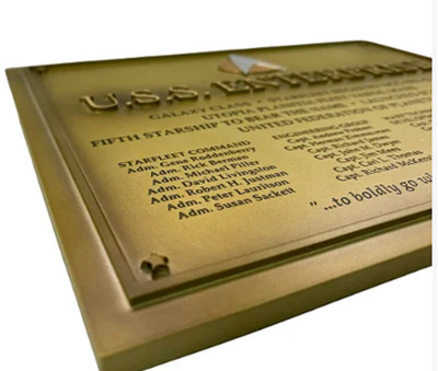 EAGLEMOSS STAR TREK USS ENTERPRISE D DEDICATION PLAQUE NEW PRIORITY SHIPPING