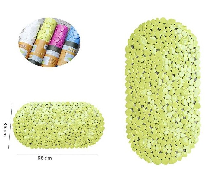 Tappeto Tappetino In Pvc Antiscivolo Per Vasca Da Bagno Doccia 68x36cm 52126 dfh