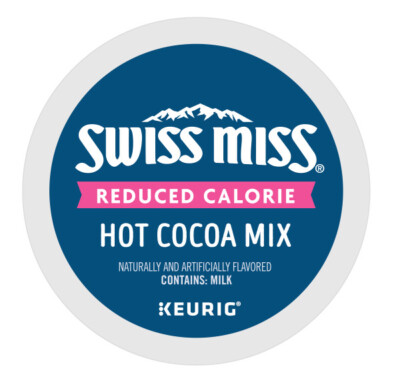 Swiss Miss, Reduced Calorie Hot Cocoa, Keurig K-Cup Pod, 88ct (4Boxes of 22Pods)