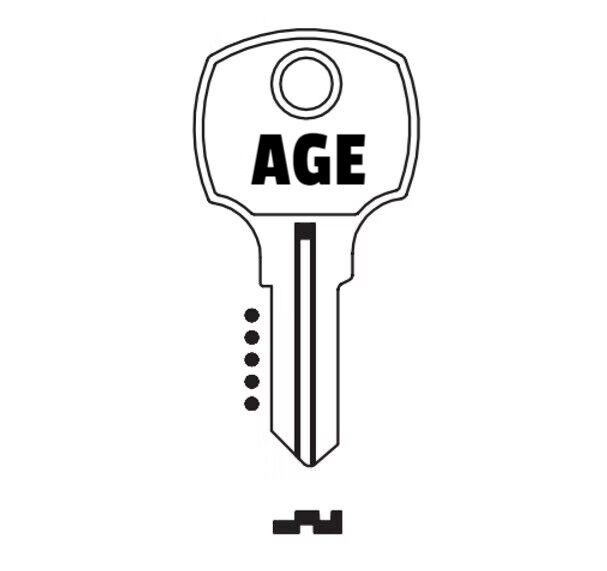 2X AGE Key Blank For Cutting Suitable For AG1, Silca AGE1, JMA AGE-2D