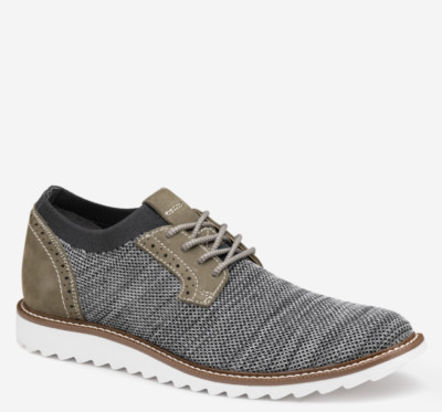 Johnston & Murphy Men's Duncan Knit Plain Toe, Style# 59-1777, Size 8, Gray