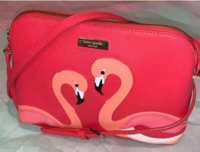Kate Spade Rare Flamingo Hanna Crossbody Take A Walk On The Wild Side Handbag
