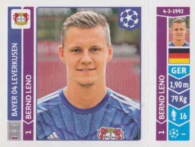 Panini Sticker Champions League 2014/2015 Nr. 217 Bernd Leno Bayer 04 Leverkusen