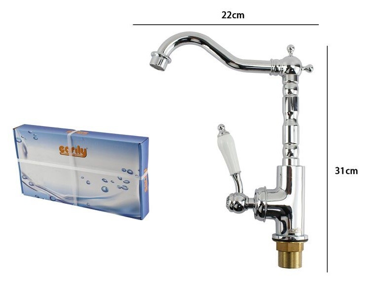 Miscelatore Rubinetto Manopola Ceramica Cucina Lavello Ottone Roma 69162 dfh