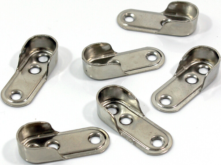 6 Stück Wandhalterung für oval Kleiderstange Schrank lager Schranklager