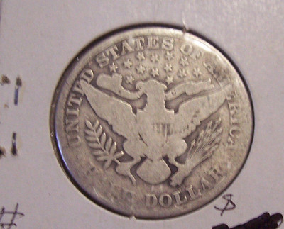1911 BARBER HALF DOLLAR COIN  SILVER
