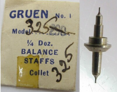 Gruen 325 321 watch part: balance staff #723