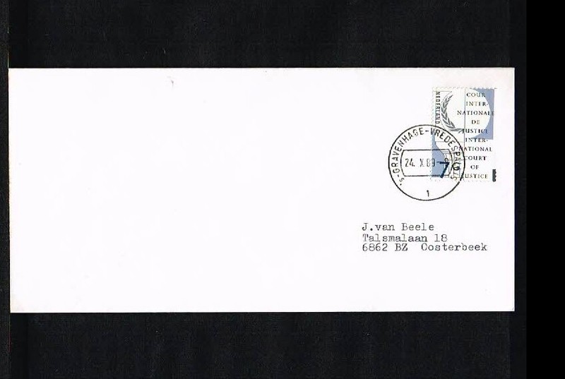 [Jp041] - 1989 - Netherlands Fdc Nvph Icj 46 - Justice - Court - Peacepalace