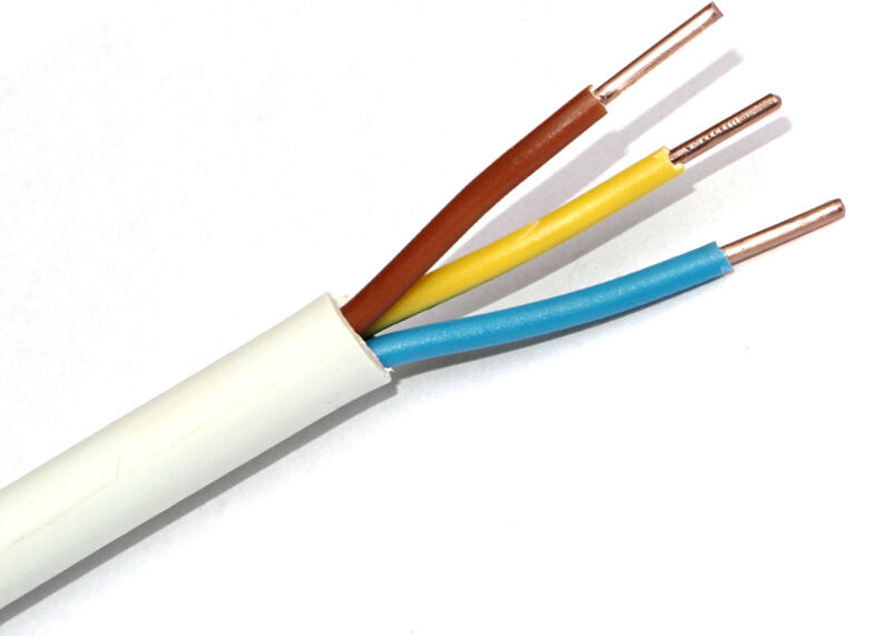 NYM Installationskabel Mantelleitung NYM-J 3x1,5mm², grau, Menge wählbar