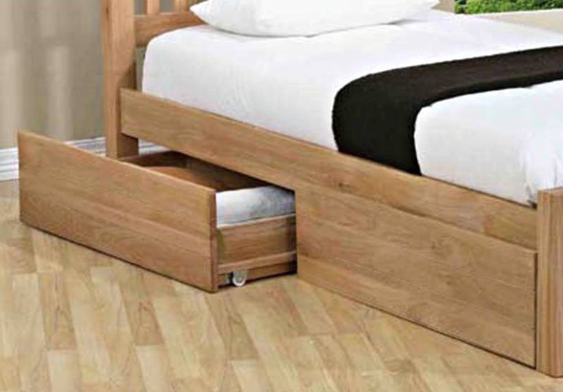 Solid Oak Under Bed Storage Drawers 2 Of Unoppened Not