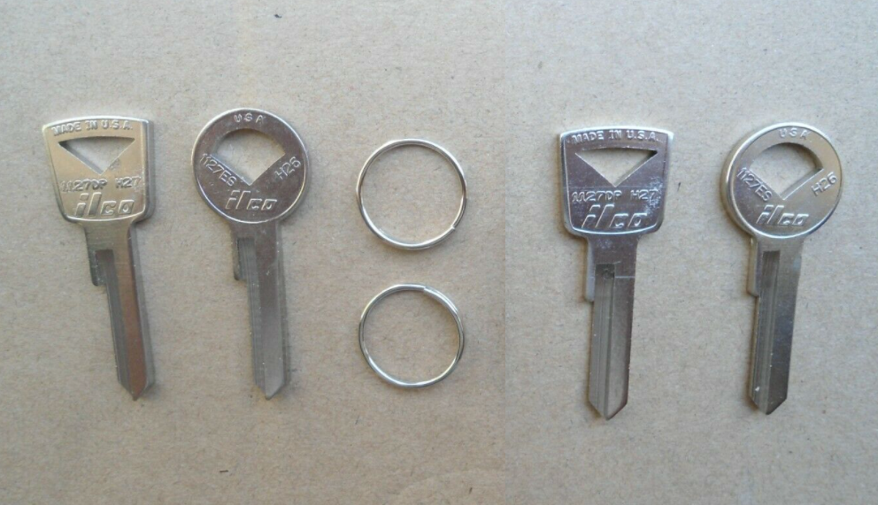 4 OLD SCHOOL KEY BLANKS! FORD GALAXIE THUNDERBIRD FAIRLANE F100 PICKUP EDSEL
