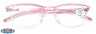 V.W.E. Lightweight Progressive Clear Bifocal Reading glasses - No Line or Bubble - Zero Power on Top Reader Translucent Slim (Pink, 1.25, x)