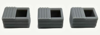 3D PRINTED OPEN DUMPSTERS (3)  HO HOn3 Model Railroad Structure Unpaited PP31516